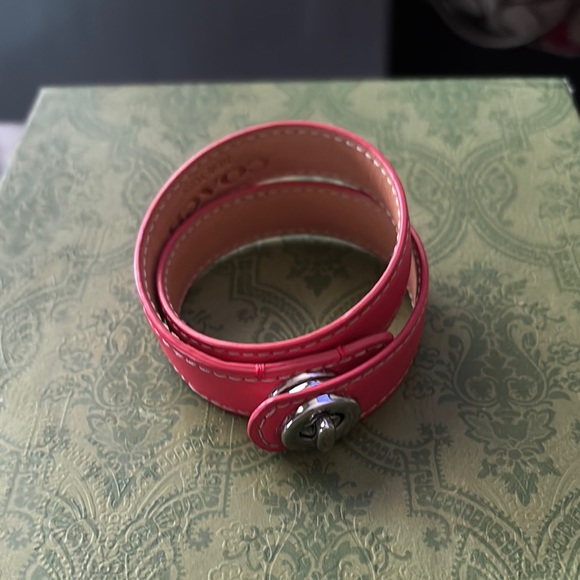 Coach Pink Leather Belt Accessory - Picture 3 of 3
